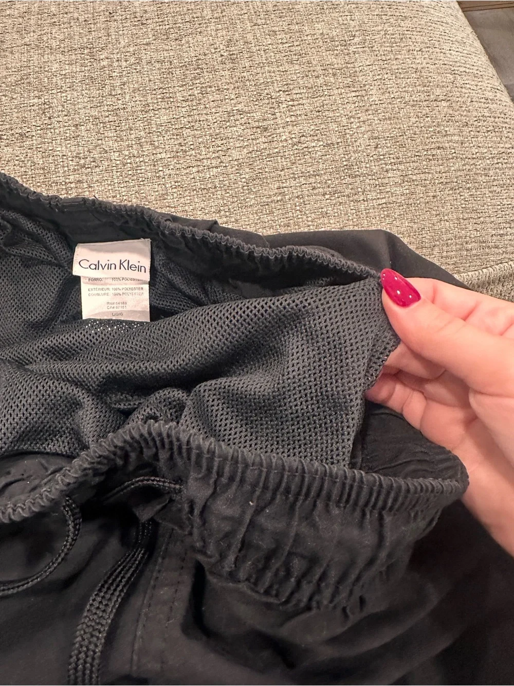 Calvin Klein Black Men’s Swim Trunks with Logo